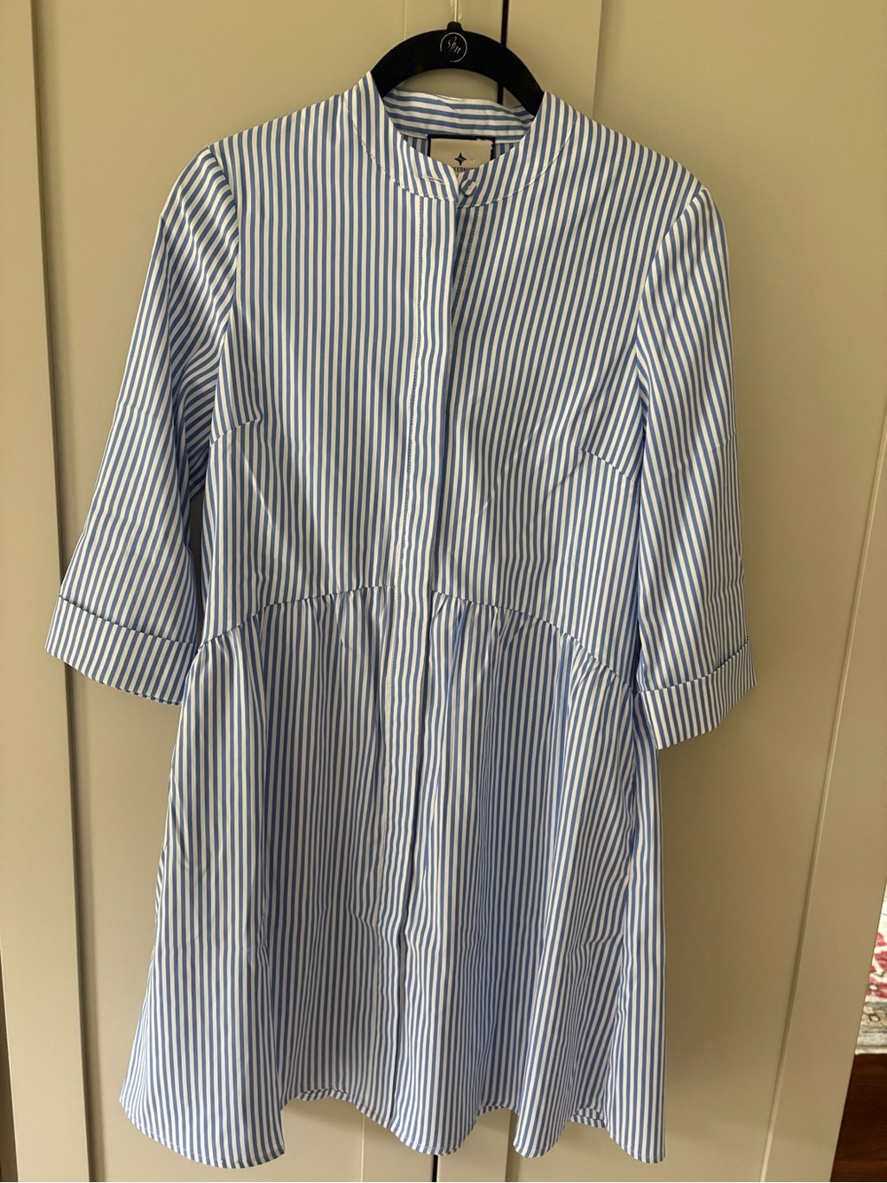 Tuckernuck Royal Blue and White Striped Shirt Dress XXS